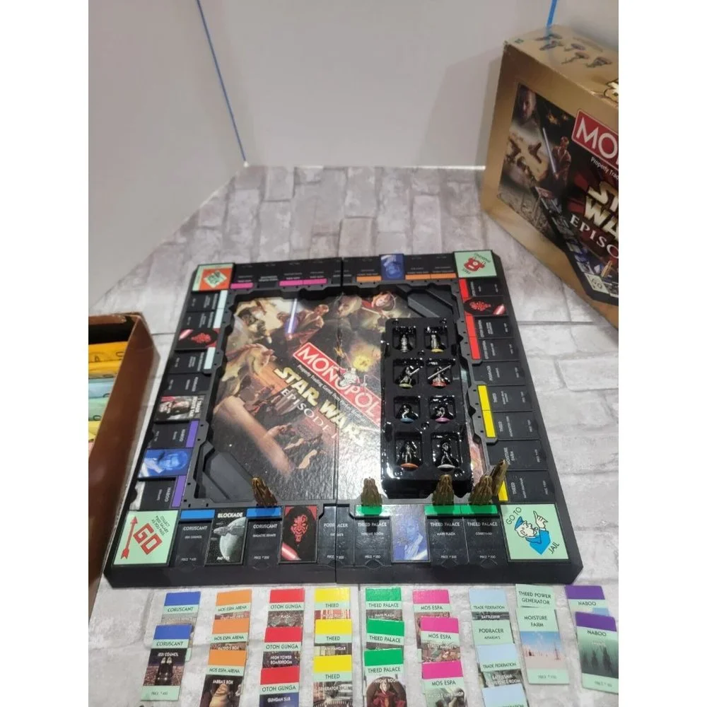 Monopoly Star Wars Episode 1 3D Collectors Edition Board‎ Game 1999 Complete